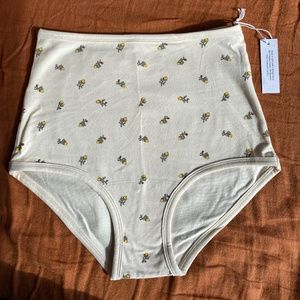 Arq High Rise Undies in Yellow Calico